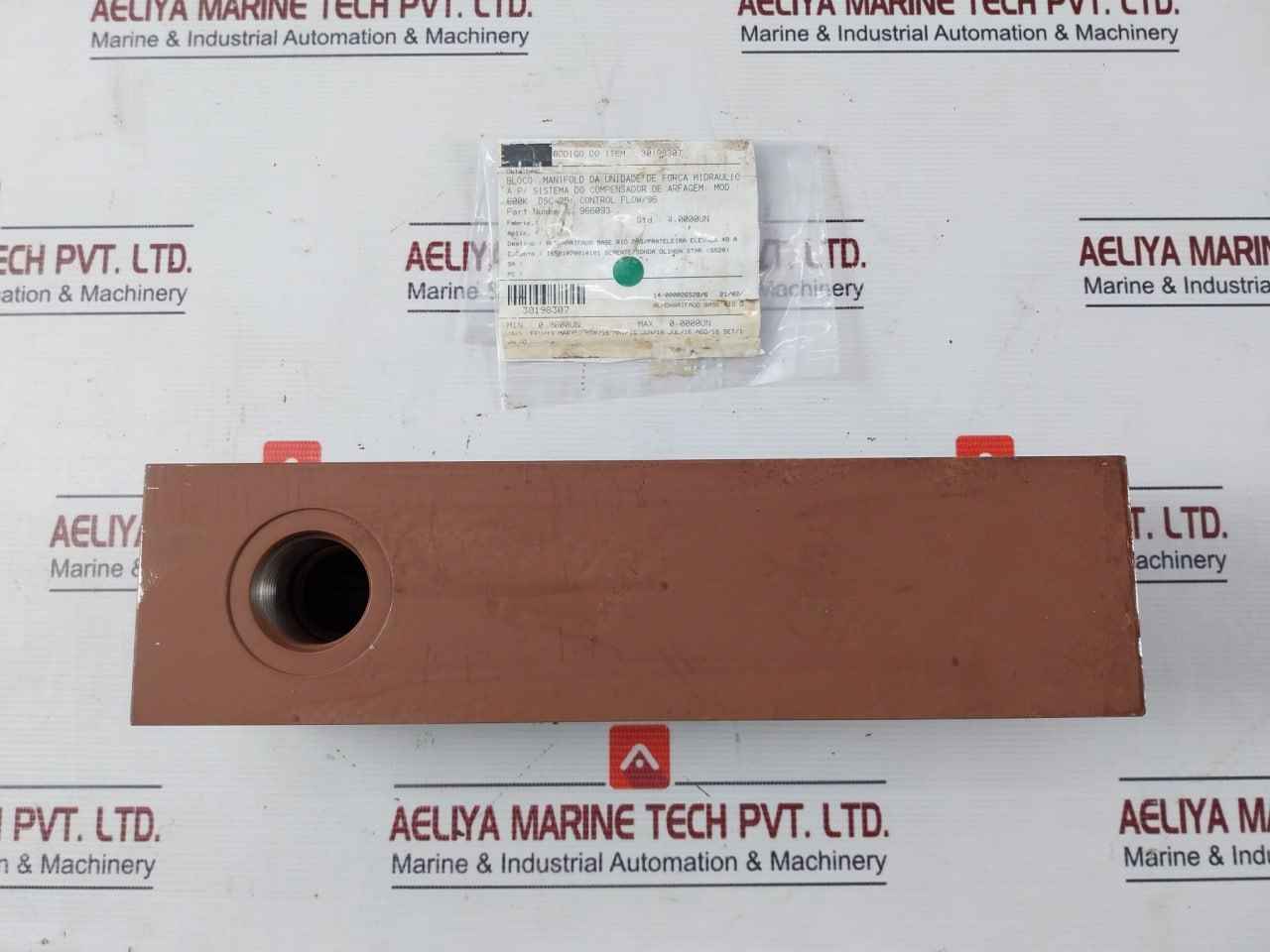 Control Flow 966093 Hydraulic Power Unit Manifold Block For Pitch Compensator System