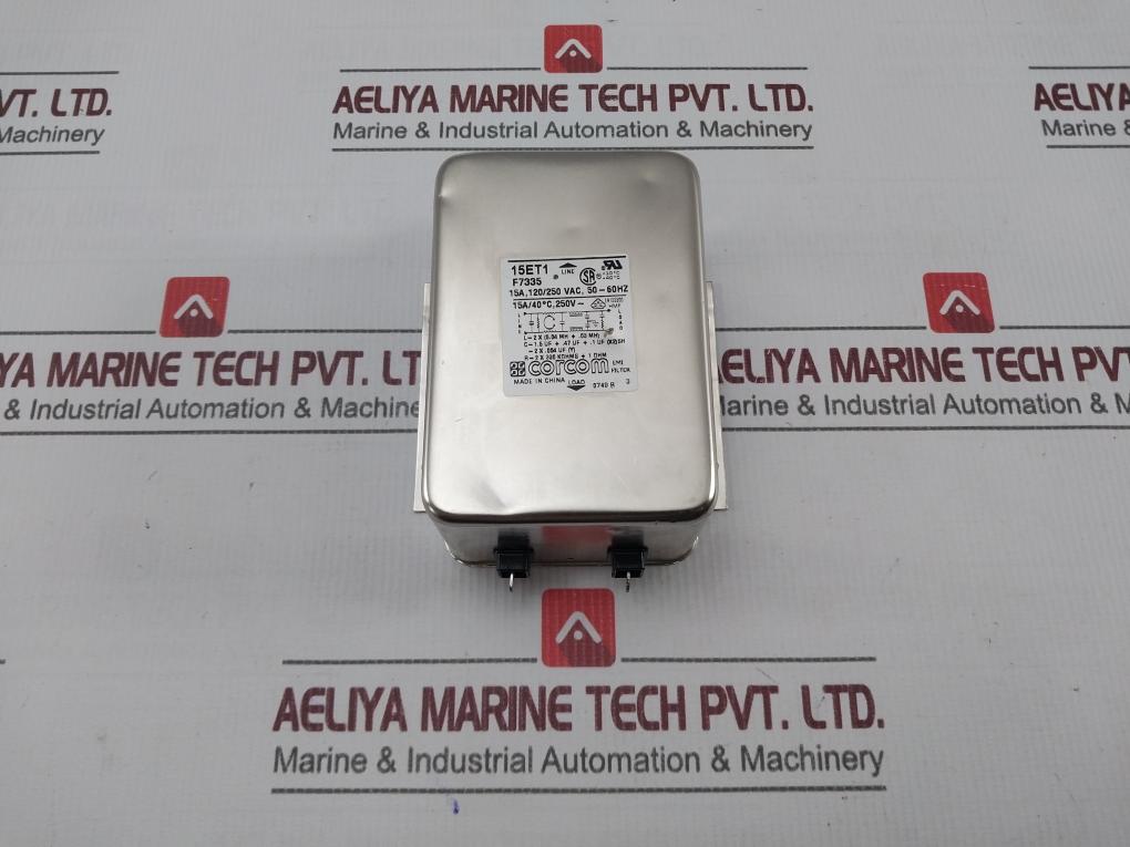 Corcom 15Et1 Emi Filter 15A 120/250 Vac 50–60 Hz