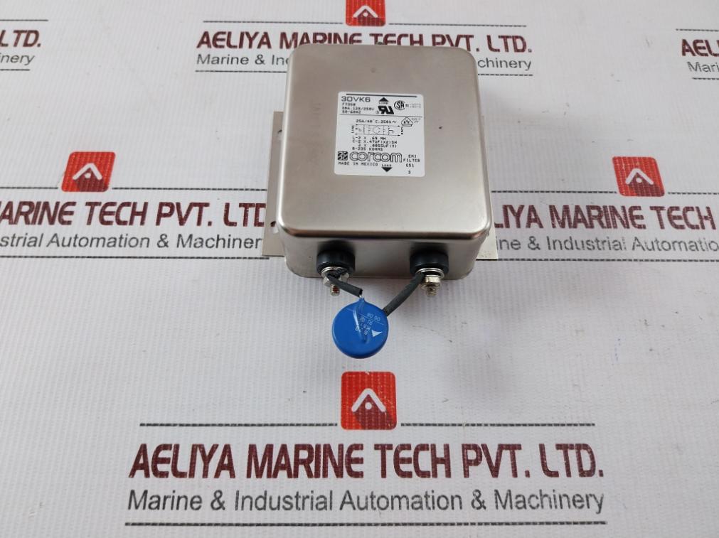 Corcom 30Vk6 Emi Filter 30A,120/250V 50-60Hz