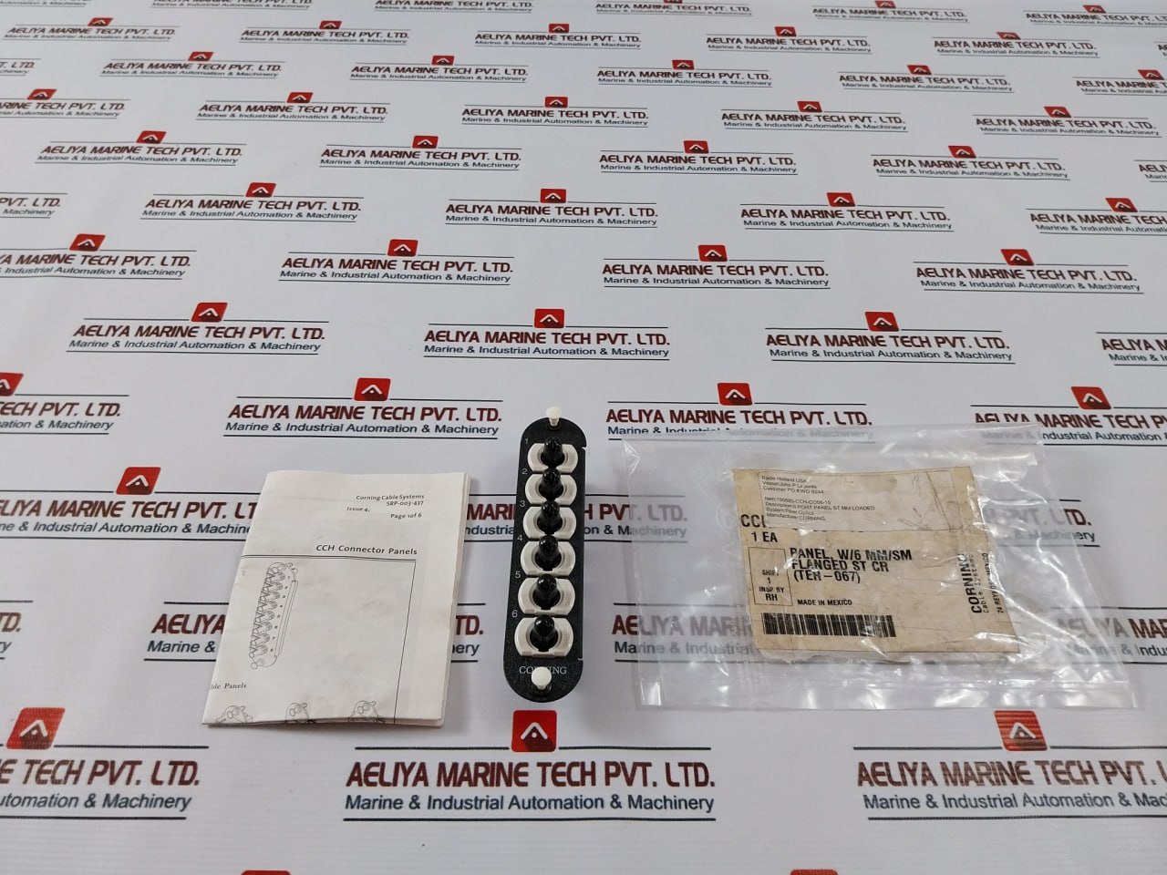 Corning 180685-cch-co06-15 6 Port Cch Connector Panels W/6 Mm/Sm