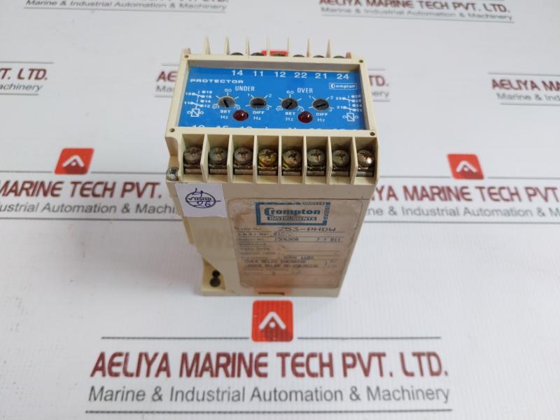 Crompton  Part No. 253- Phdw Instruments Protector Trip Relay 5a 250v Ac 50/60hz & 24v Dc