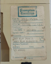 Crompton Protector Trip Relay 440v 60hz 253-Pvb4