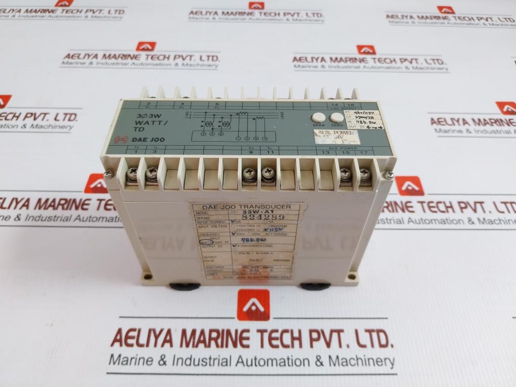 Dae Joo Dt-33w-A1 Watt Transducer 5a 115v 60hz