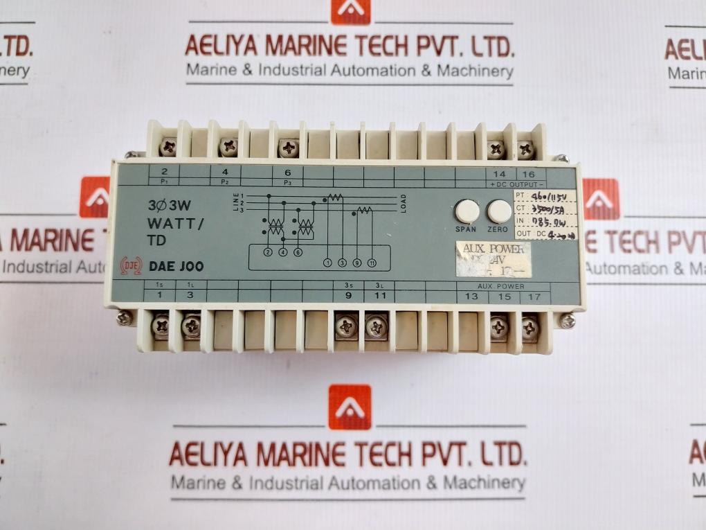 Dae Joo Dt-33w-A1 Watt Transducer 5a 115v 60hz