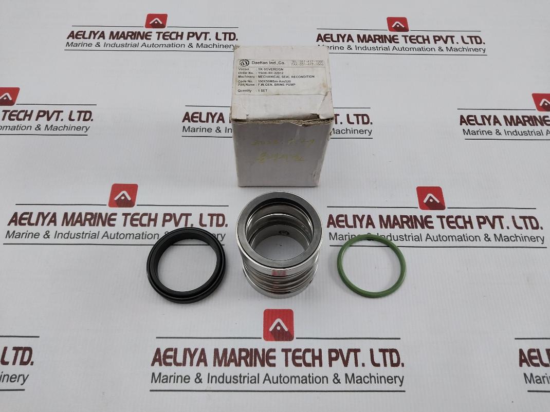 Daehan Ysoe-re-22012 Mechanical Seal Set F/ Fw. Gen. Brine Pump 100X50Msm-am/520
