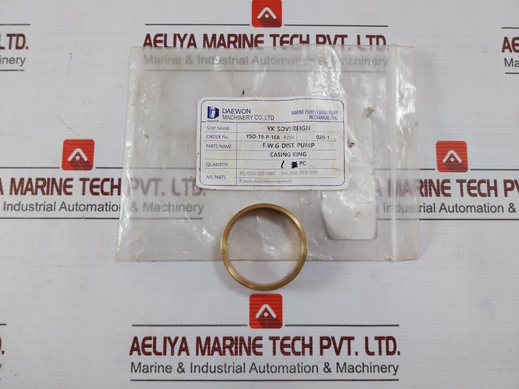 Daewon 020-1 Casing Ring For F.W.G Dist Pump 40X1"Mssm 05L-000-004