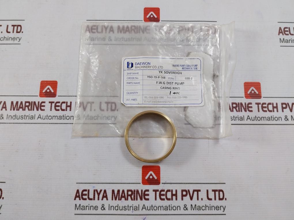 Daewon 020-2 Beechcraft Aircraft Bushing Casing Ring Yso-19-p-168 05L-000-005