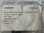 Damcos 3600218 Valve Position Indicator Gear Ratio 150:1 Bd303939