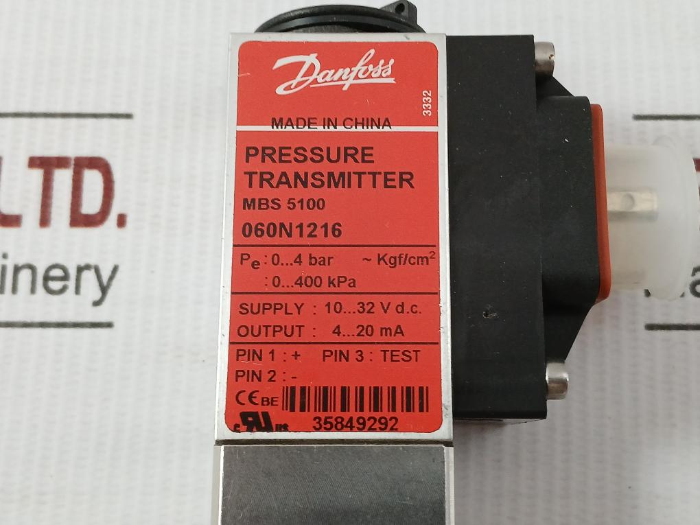 Danfoss Pressure Transmitter 0-4 Bar/10-32vdc, Mbs 5100