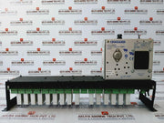 Dataforth Scmpb01 Channel Analog I/O Backpanel W/ 15 I/O Plcs Scm5B41,Scm5B32,Scm5B31,Scm5B47 Power Supply
