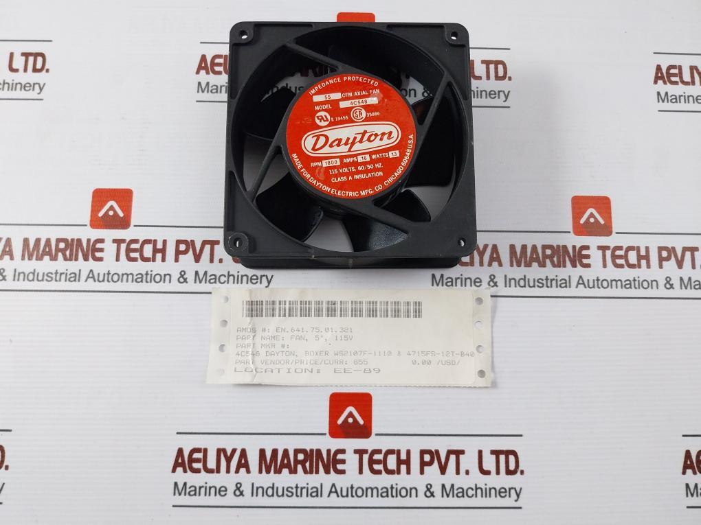 Dayton 4C548 Ac Axial Fan 115V Ac