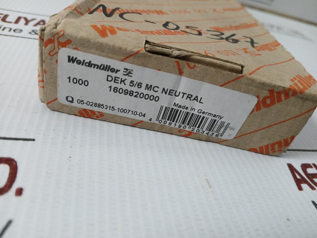 Dek 5/6 Mc Neutral Weidmuller Terminal Block Marker Kit In New