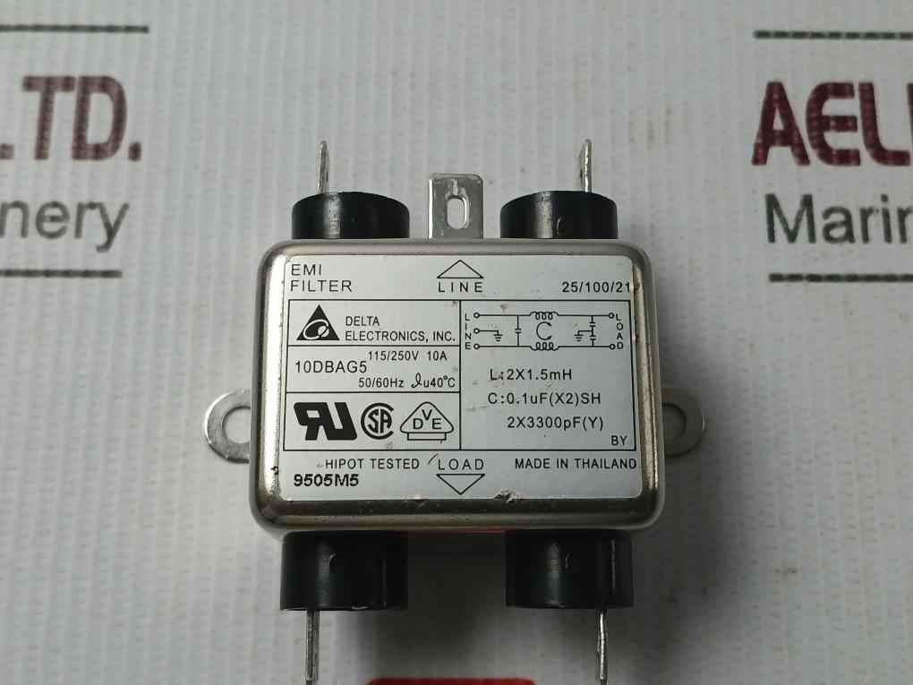 Delta 10dbag5 115/250v 10a Emi Filter