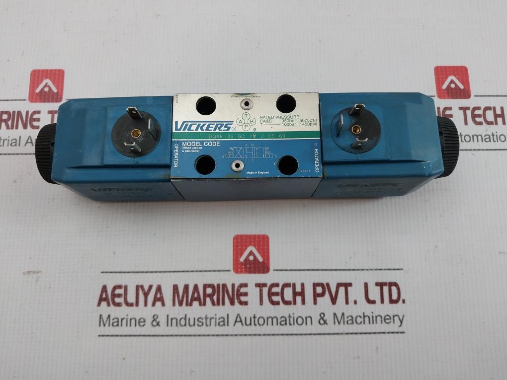 Dg4v Directional Control Valve 24v Dc 30w By Vickers 3s 6c Vm U H5 60