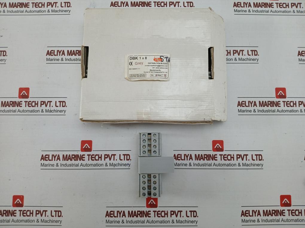 Distribution Block Dbk 1X8 Brand Elmex 800V 57A - 240 GM (1 Box = 9 Pcs)