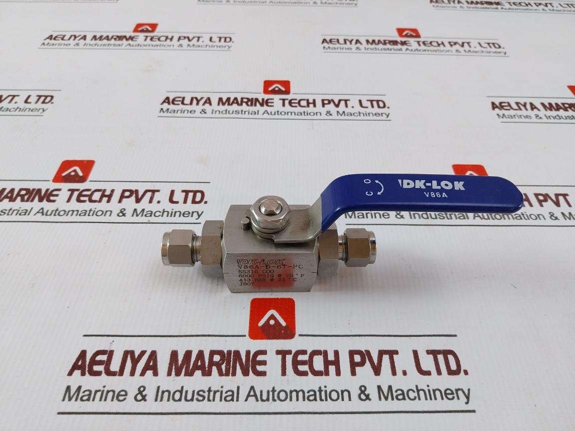 DK-LOK V86A-D-6T-PC Ball Valve 6000 PSIG 413 BAR