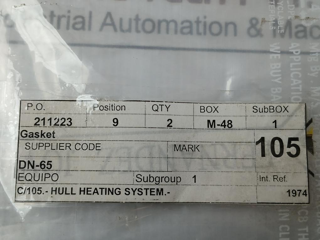 Dn-65 Gasket By Belpa