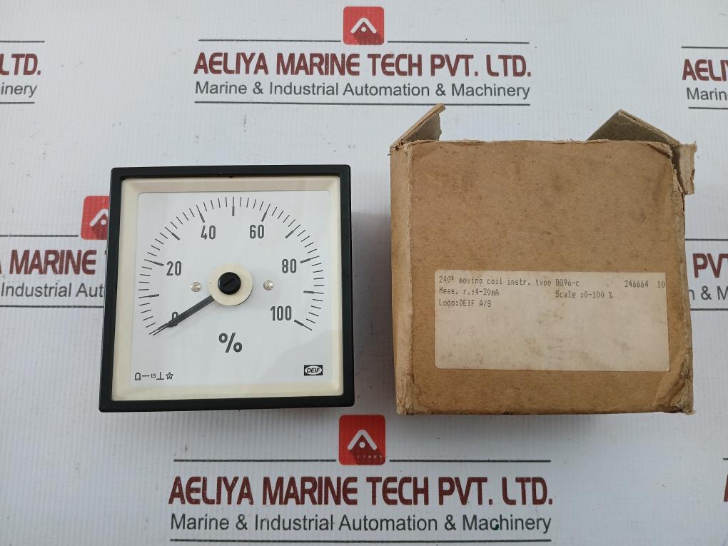 Dq96-C Panel Meter 0-100% By Deif In Used Condition
