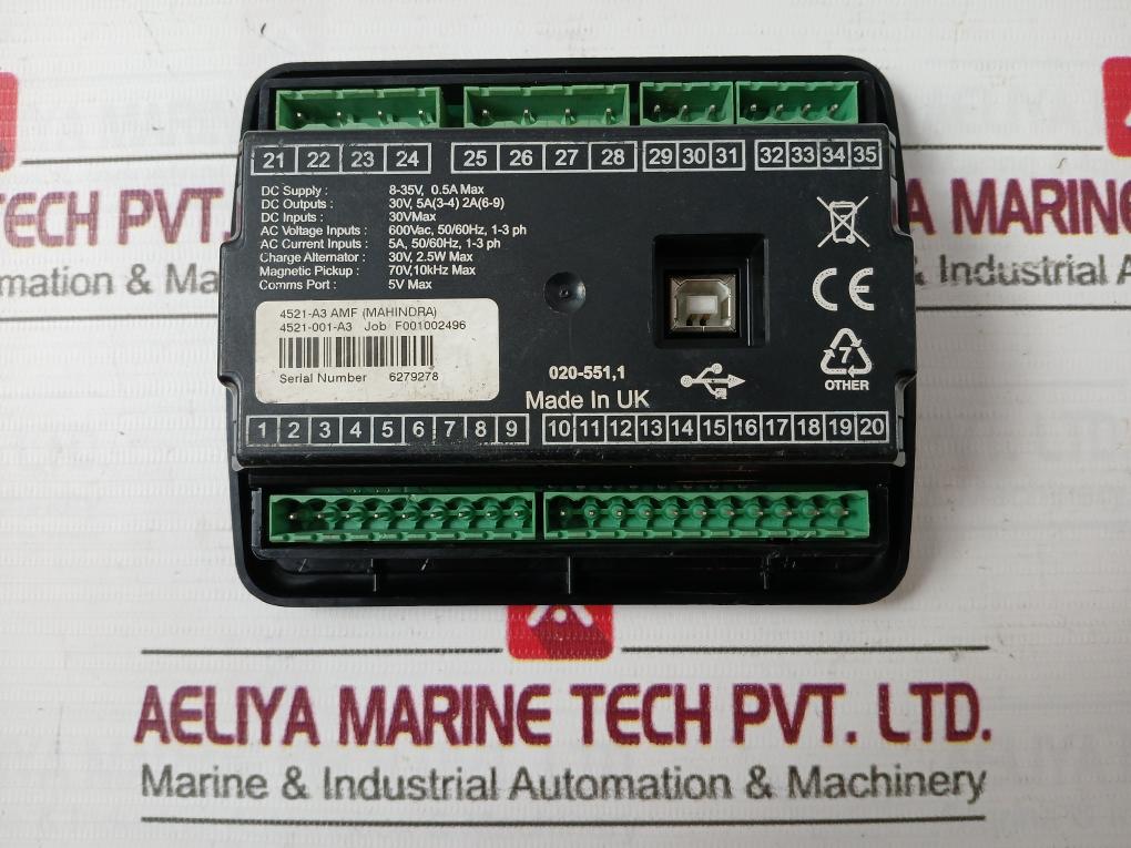 Dse 4521-a3 Powerol Generator Control Panel 8-35V 0.5A Max