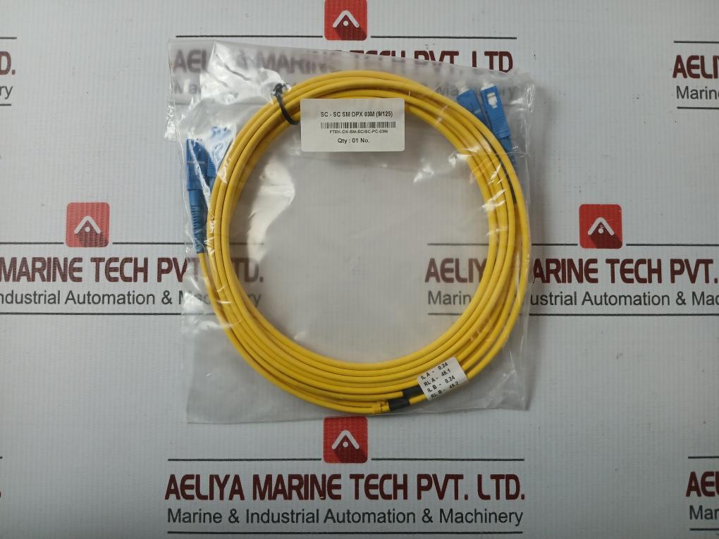 Duplex Sm Sc-Sc P.C. 3m Fibre Optic Cable Set Ftek-Dx-Sm-Sc/Sc-Pc-03m