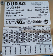 Durag D-ug 660 Control Unit 101000