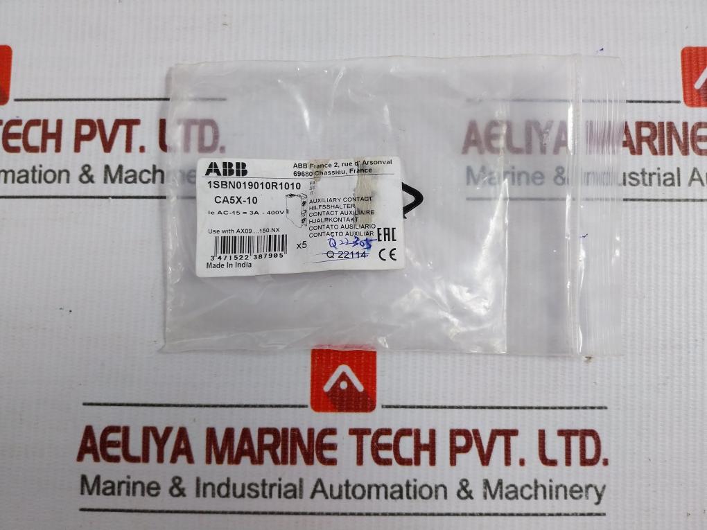 E4ca5x10 Abb 690 Vac 50/60hz Auxiliary Contact Block  Ca5x-10