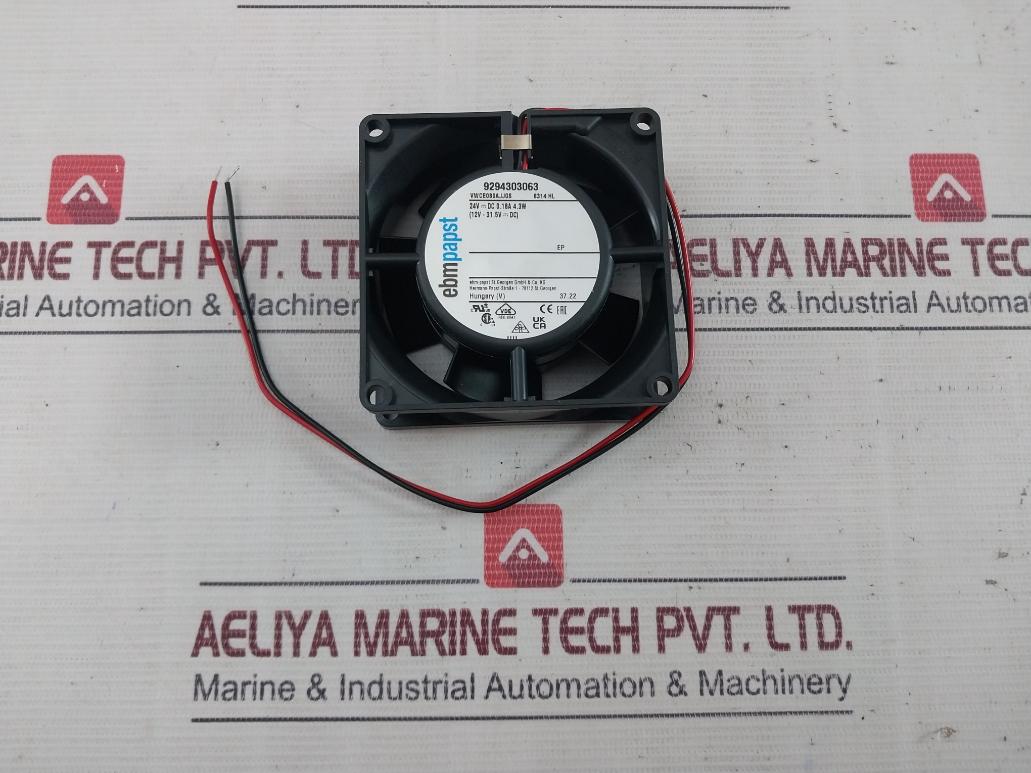 8314 Hl Dc Axial Compact Fan 24V Dc 0.18A 4.3W