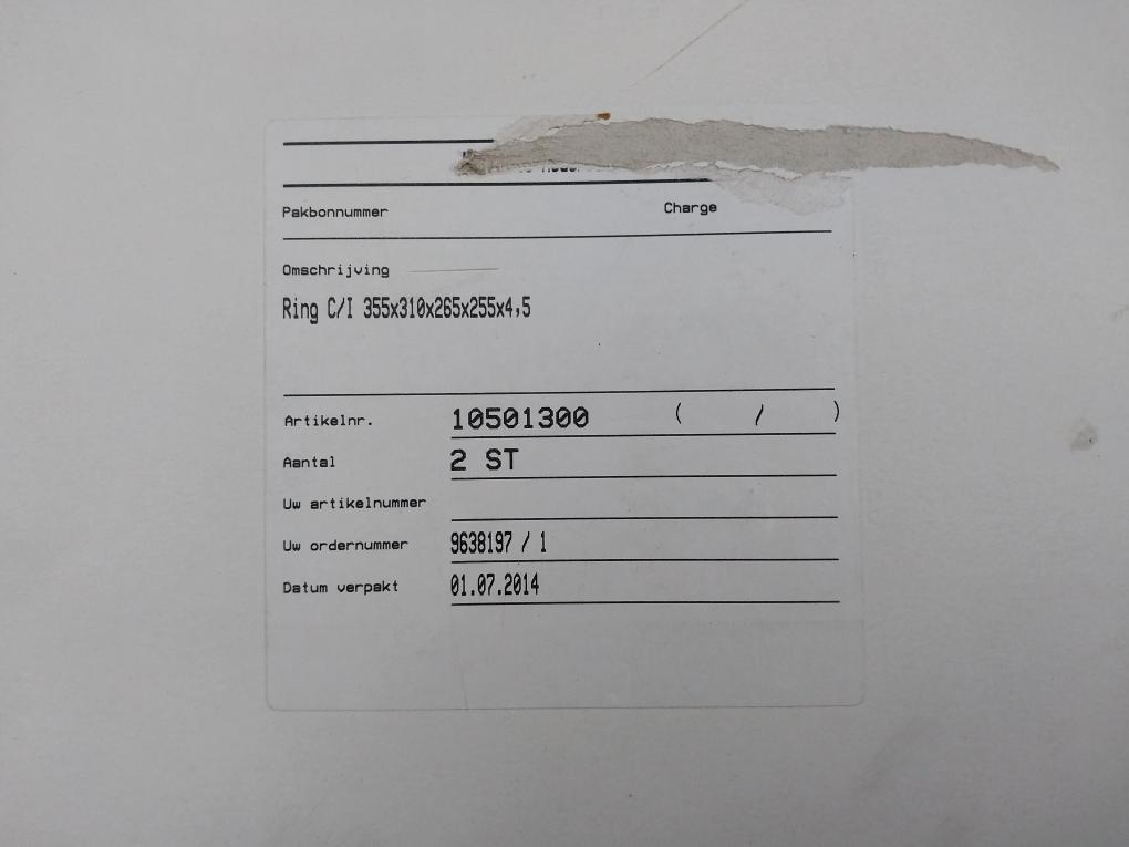 Econosto Metallic Spiral Wound Gasket Part No.316l-Fg
