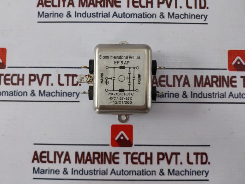 Elcom Ep 6 Ap Emi Filter 250 Vac, 50 Hz, 6A