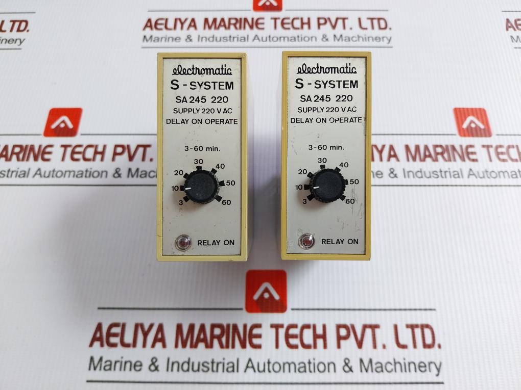 Delay On Operate Time Relay 220vac Electromatic Sa 245 220