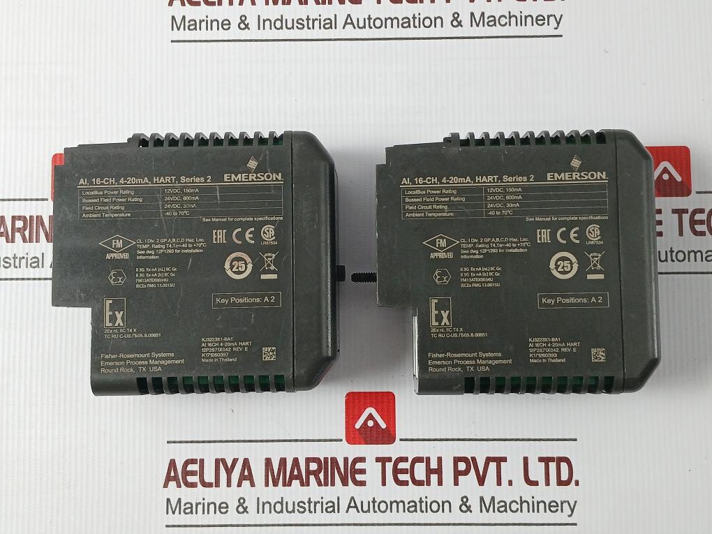 Emerson Kj3223X1-ba1 Analog Input Module 16 Ch 12Vdc 150Ma T4 4-20 Ma