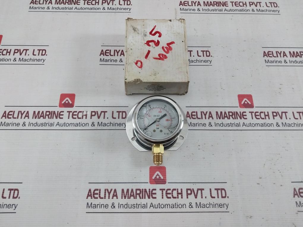 En 837-1 Glycerine Oil Filled Pressure Gauge 63 Mm 0-25Bar/Psi