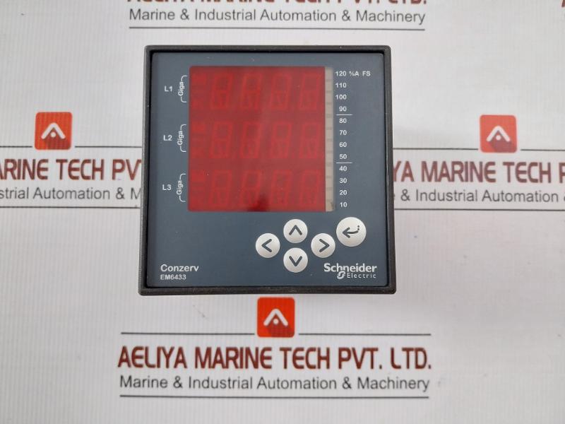 Energy Kwh Meter Em6433 By Schneider Electric 44 To 300v 50/60hz