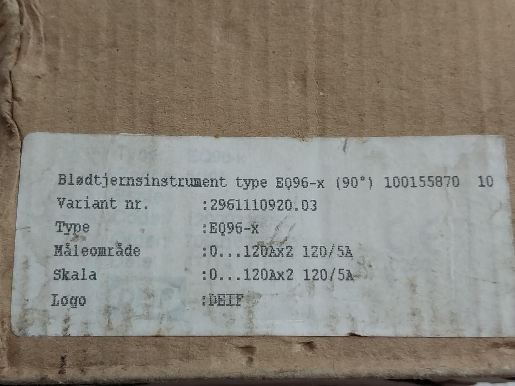 Eq96-X Analogue Ammeter By Deif 0-240 A