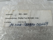 Etri Axial Fan 115v- 50/60hz 98xh0182020
