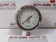 Famabras 14105-1 Pressure Gauge 0-10 Bar 232.50 4 Pol 1/2 Bsp