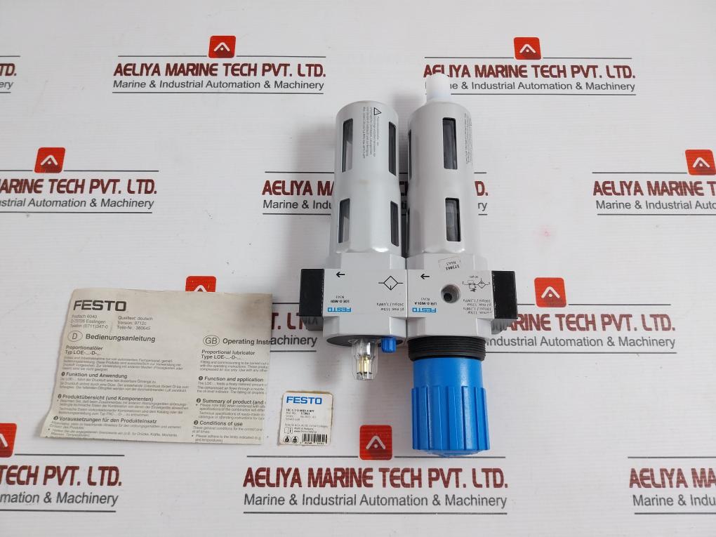 Festo Frc-1/2-midi-a-npt Filter Regulator 240Psi/1.6Mpa