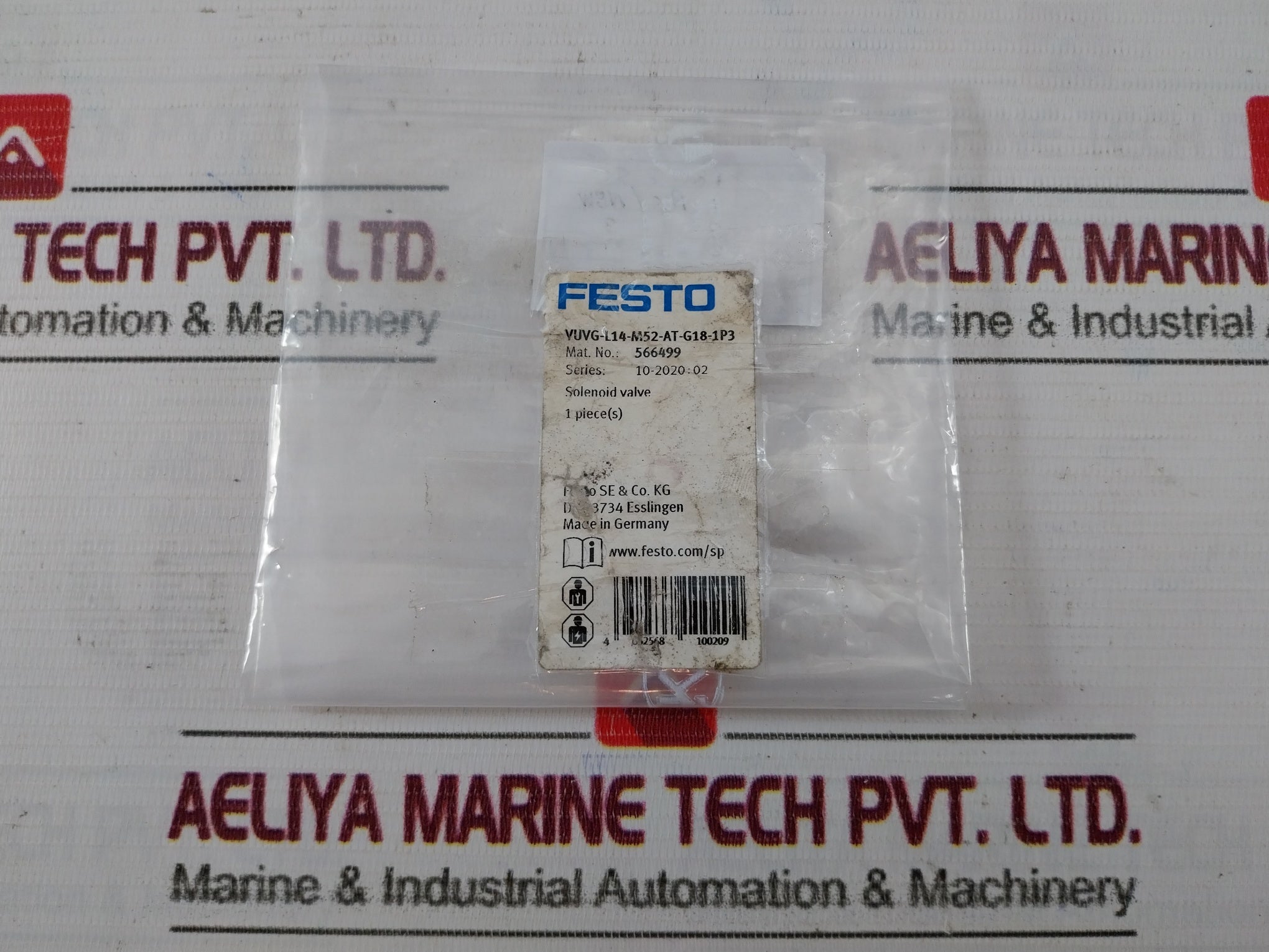 Festo Vuvg-l14-m52-at-g18-1P3 Solenoid Valve 17Gwg 24Vdc K611Bi5