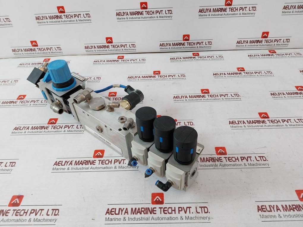 Festo Hea-m2-g1/2 Manual On-off Valve With Pressure Switch Pev-1/4A-wd F843