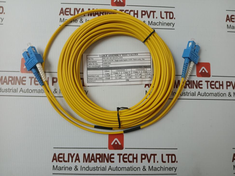 Fiber Optic Cable 10m 1310nm Fpc-Sc-Sc-03-D-L-010