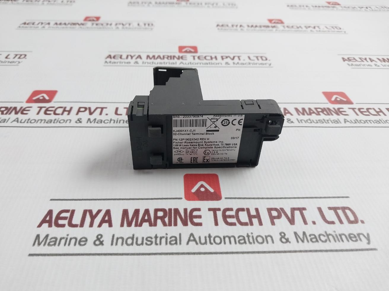 Fisher-rosemount Kj4001X1-cj1 32 Channel Terminal Block 12P1902X042 Rev H.