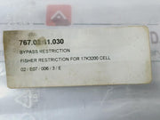 Fisher 1T677B121U01 E2300 Bypass Restriction