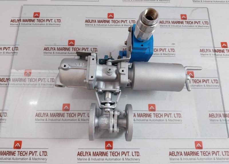 Flanged Ball Valve Assy W/ Positioner 4 KGF/CM2 70C AG06S Brand KITAMURA