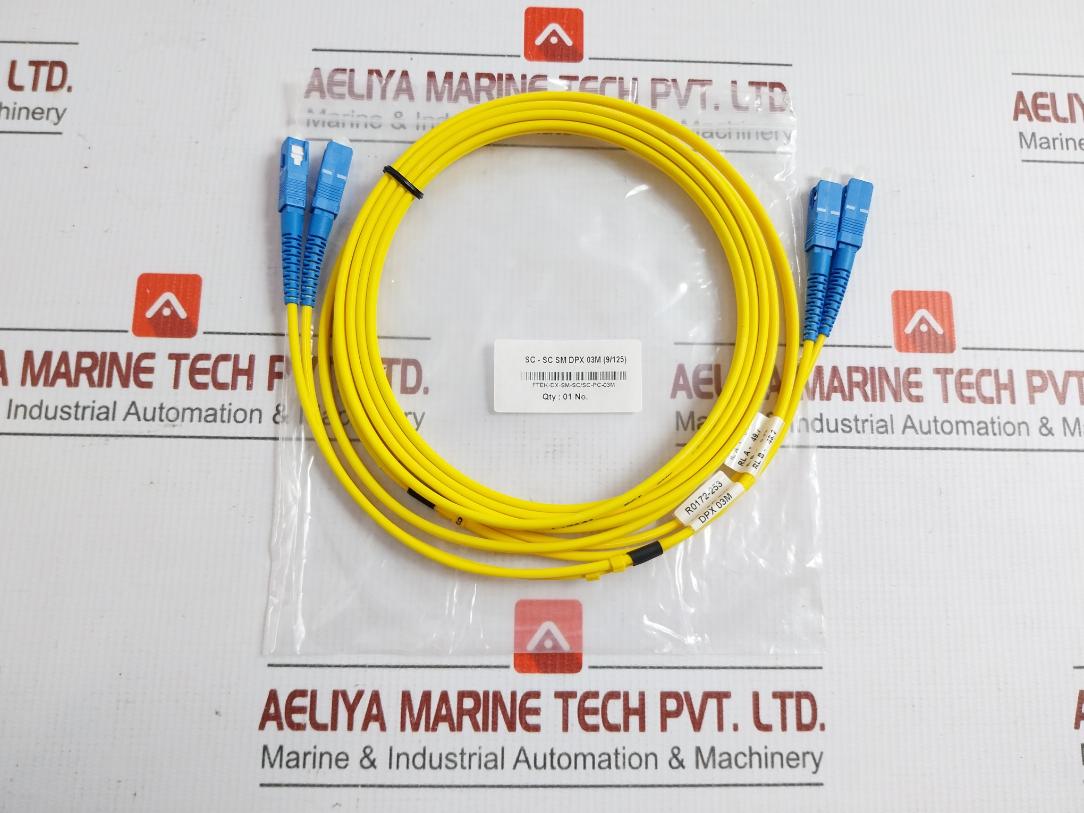 Ftek-Dx-Sm-Sc/Sc-Pc-03m Sc-Sc Sm Dpx 03m (9/125) Single Mode Fiber Optic Cable - 60 Gm