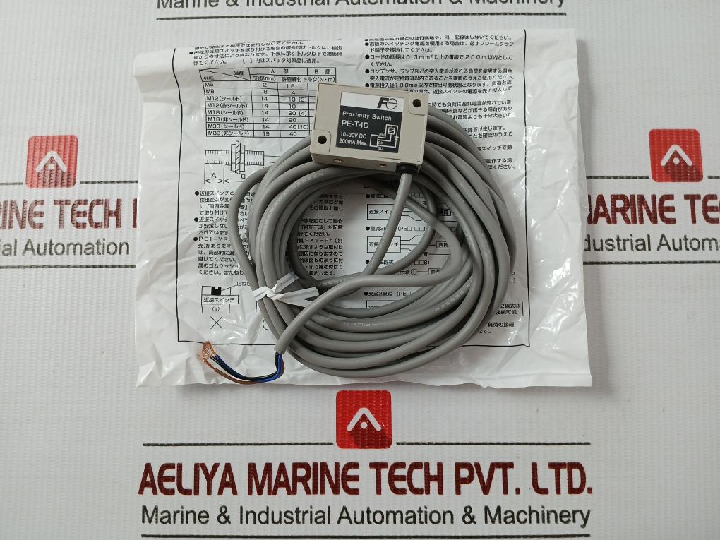 Pe-T4d Proximity Switch 10-30vdc 200ma 16ft Brand Fuji Electric