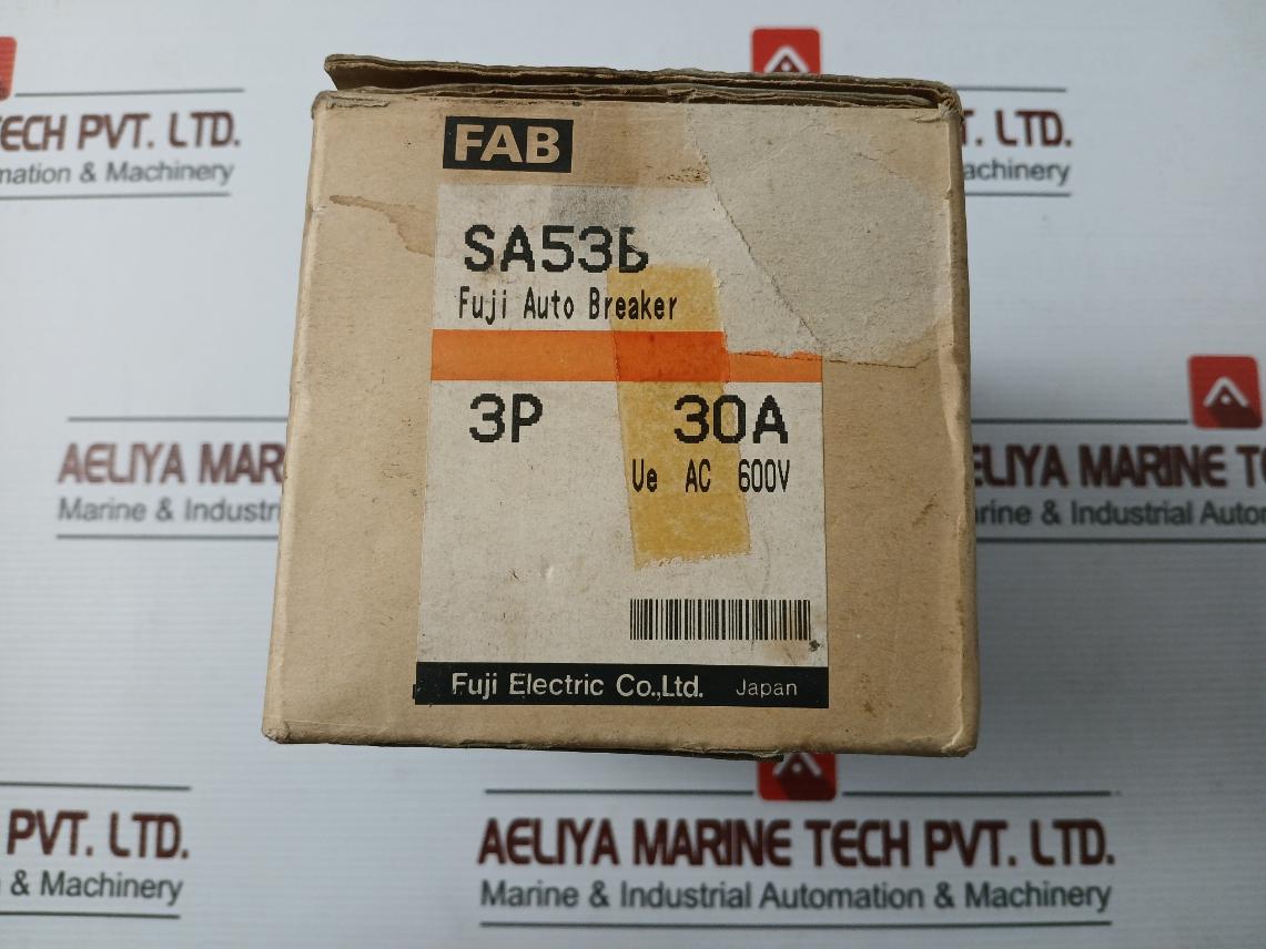 Fuji Electric Sa53B Molded Case Circuit Breaker 3-pole
