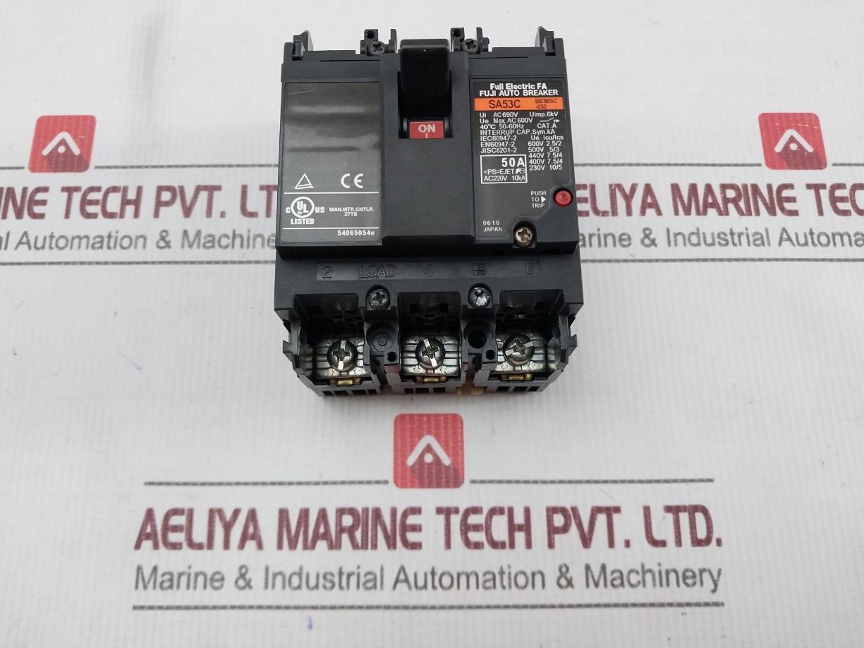 Fuji Electric Sa53C Auto Circuit Breaker 50A Ac600V