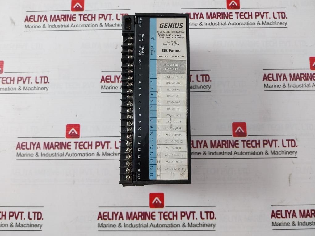 Ge Fanuc Ic660Bbd022 Plc I/O Terminal Source Block Module E105285 Pn-540004