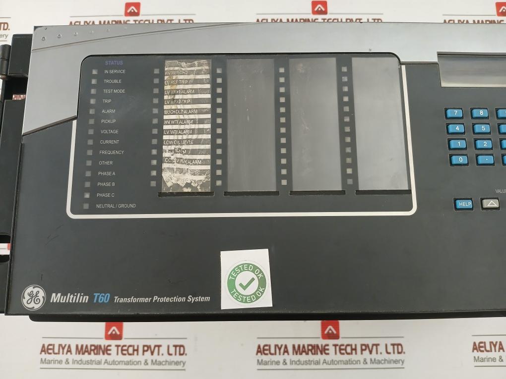 Ge Transformer Management Relay System T60uj3hkhf8nh6dm8lp67u67wxx Multilin T60