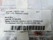 Gea Westfalia 2168-2337-020 Sensing Liquid Pump Separator 